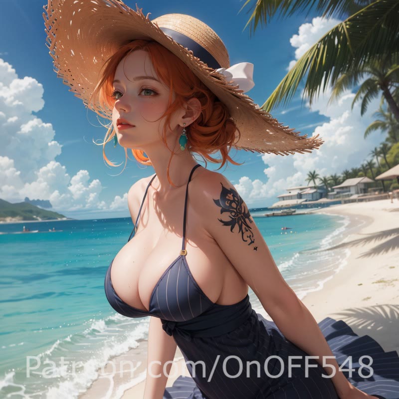 3D-Nami wears a striped navy blue and white dress (SFW) (2)(1).jpg